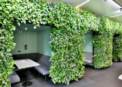 Groene maatwerk mand met zitplaatsen